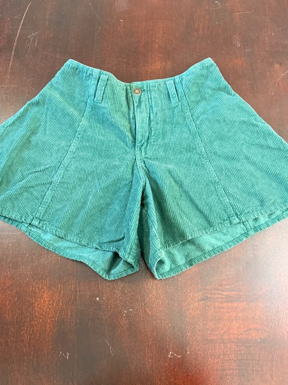 We The Free Green Corduroy Shorts Size 24 Summer Days Cord Short